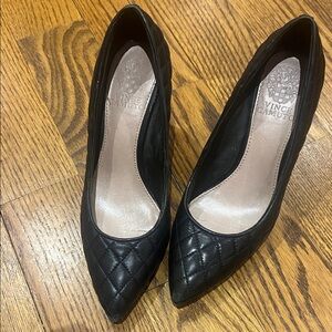 Vince Camuto Black Quilted Heels